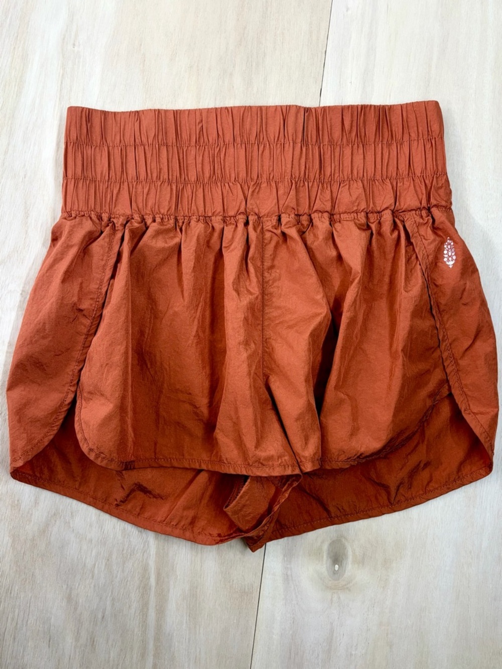 FP Movement The Way Home Shorts Rust Orange High Waist Size Large